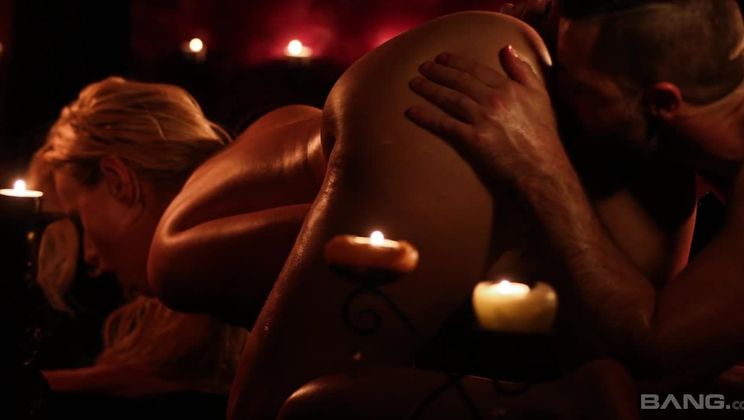 Audrey Argento lets her nipples graze his lips as she grinds him from above