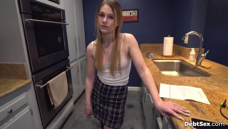  Cute coed fucked for rent debt