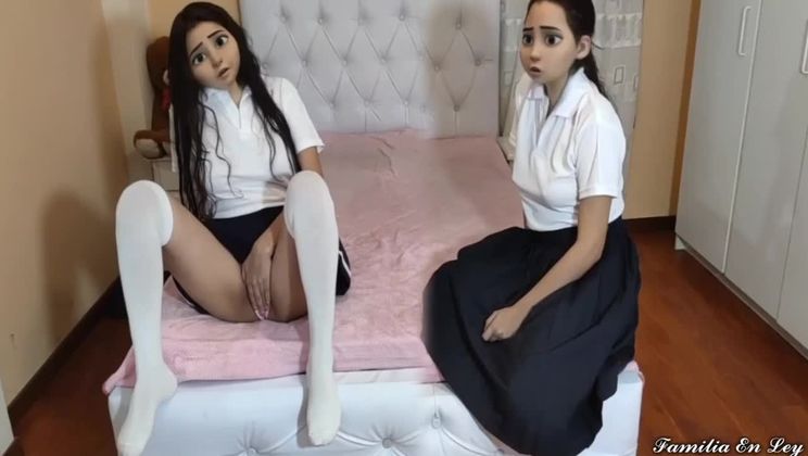 Innocent Stepdaughters Sexually Educated By Their Perverted Stepdad When Their Mom Is Not At Home