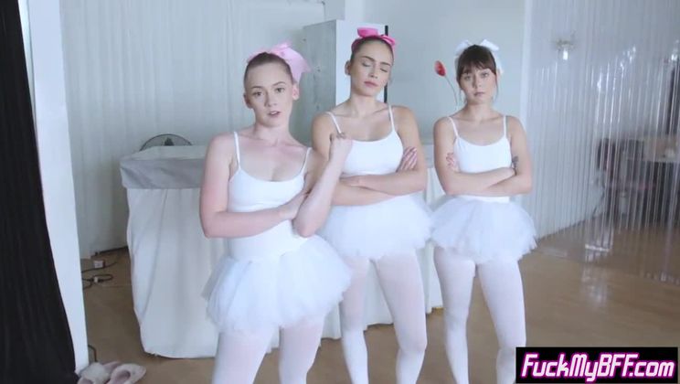 Flexible ballerina teens smashed by a new perv instructor