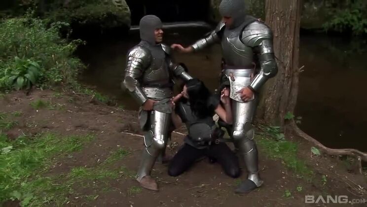 Brunette Bendova, Petra, Sexily Succumbs to Double Penetration Outdoors