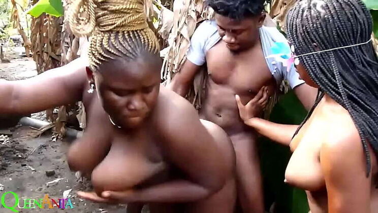 African Gift & Friends: Outdoor Ebony Party with Big Cocks