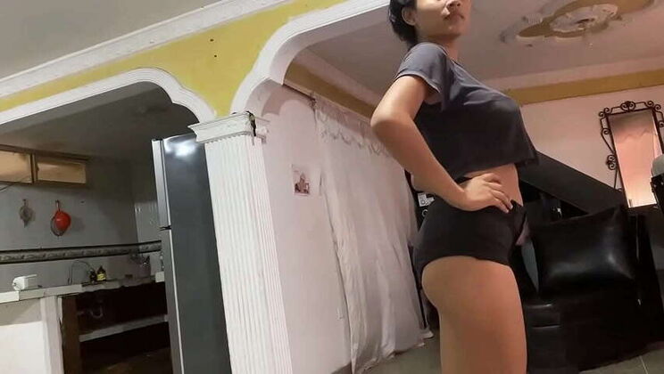 Stepfather Perez's Taboo Fantasy: Masturbating to My Workout and Filling Me with Cum