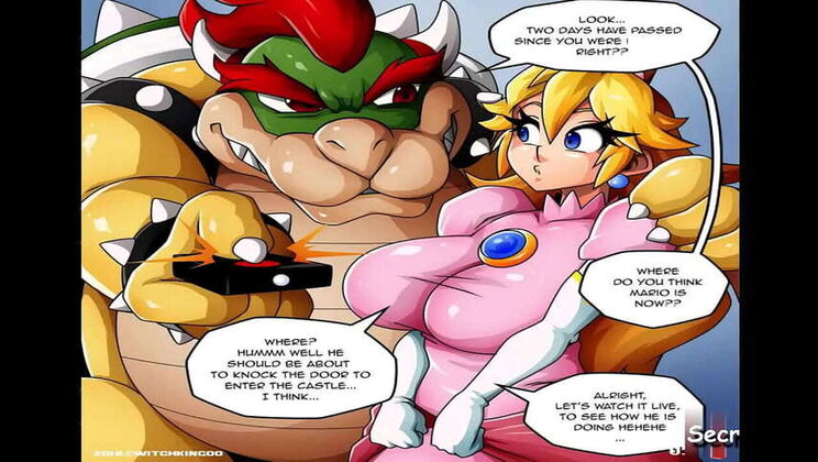 Super Mario's Princess Peach: Anal Conquest - Bowser Takes Her While Mario Fights, Porn Comic Parody