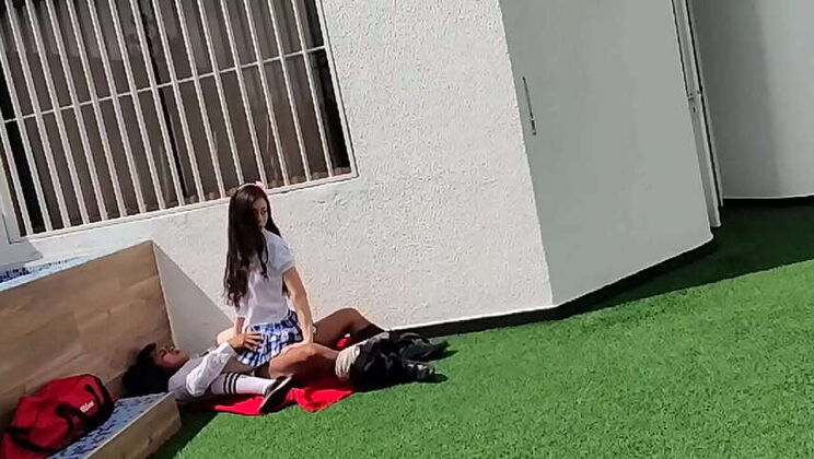 Young Male Students Caught on Camera Having Sex on School Terrace