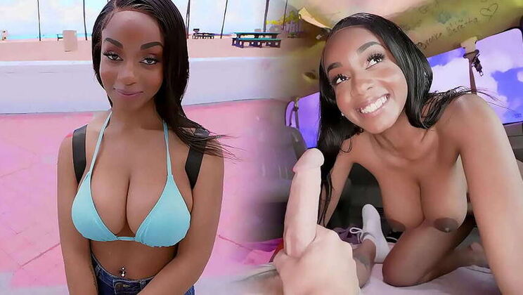 Ebony amateur Lily Starfire gets paid to strip - black porn video