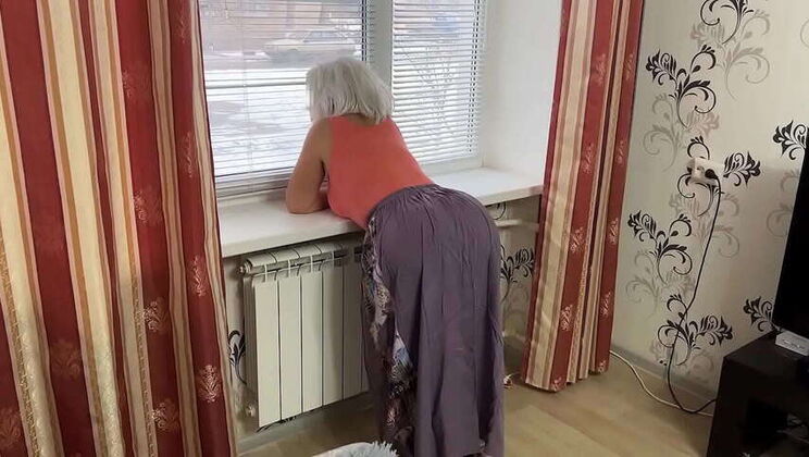 Stepmother Sits on Son's Cock with Her Curvy Ass