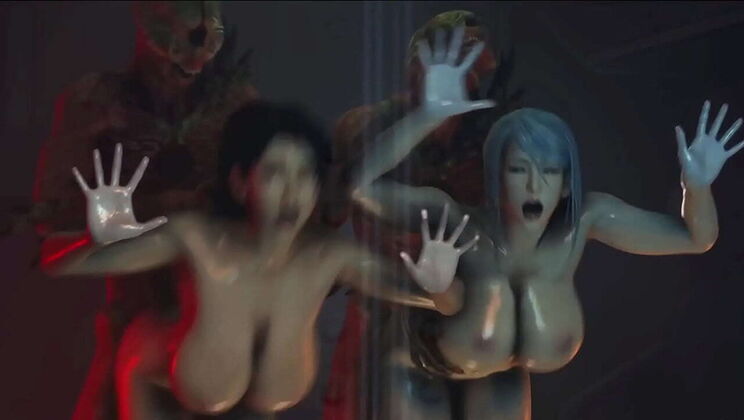 Monsters Invade Beauties - 3D Animated Hardcore Fears