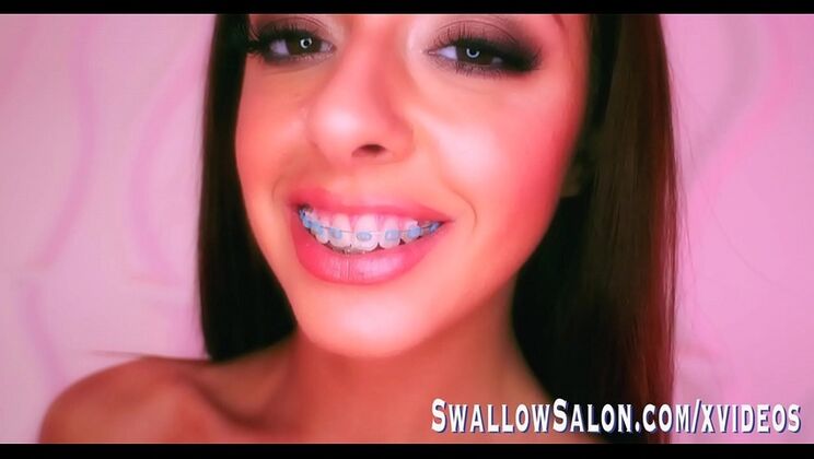 Vanna Bardot Sucks Huge Cock with Braces - Teen Deep Throat Action