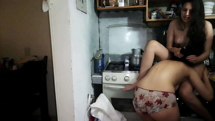 Angry Kitchen Fuck with Scarlett and Chanel - Oral Sex & Big Ass Action