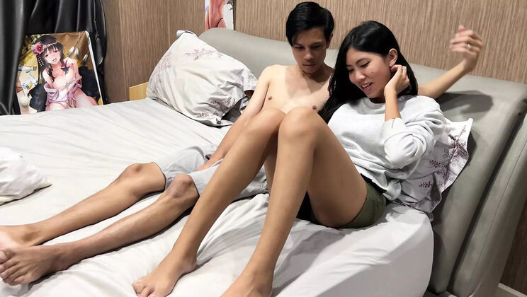 Hot Asian GF BellamissU Takes Cum in Mouth After Social Media Fun