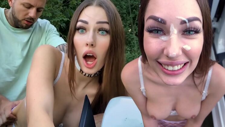 Shaiden Rogue's Risky Public Nudity & Wild Doggystyle Fuck in Car - German Teen Babe