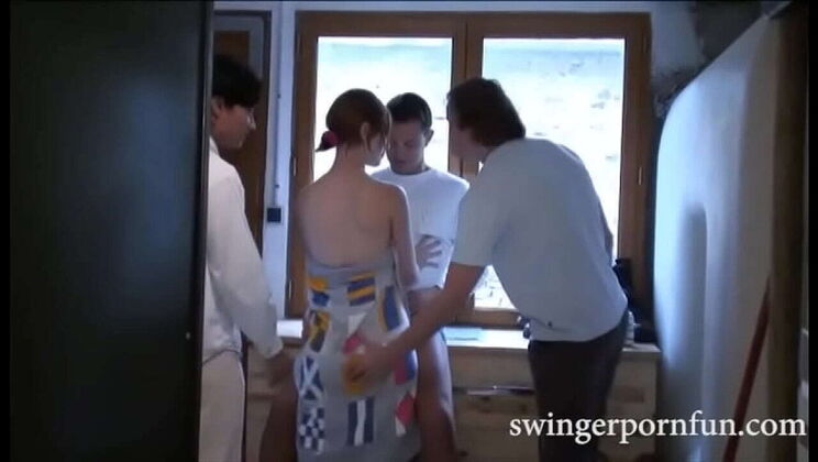 Skinny Wife Shared with Two Friends - DP & Cuckold Fun