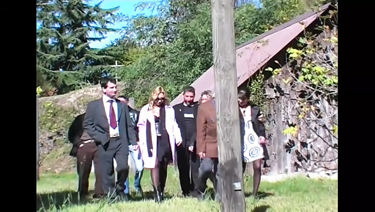 Vintage Busty MILFs Veronica Belli & Alessia Donati in Hot Lesbian Threesome Outdoor Pussy Licking and Dildo Fun