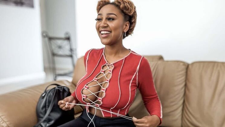 Busty Kenyan Teen Missy Mae Nails Casting Couch Audition with Hot Interracial Fuck