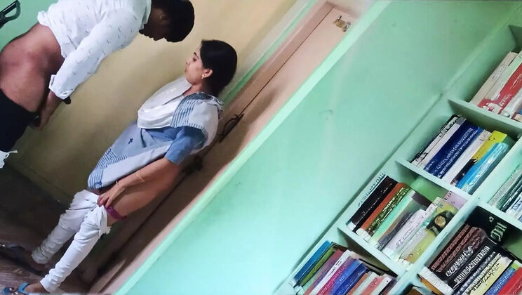 Desi Stepbrother Fucks Hot Indian Stepsister in College Library - Tight Pussy Action