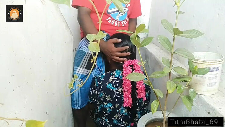 Hot Bengali Bhabi Fucked by Neighbor on Terrace - Anal & Blowjob Action