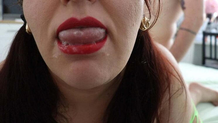 Curvy BBW Gets Pounded Doggy Style and Takes a Huge Cum Load in Her Mouth