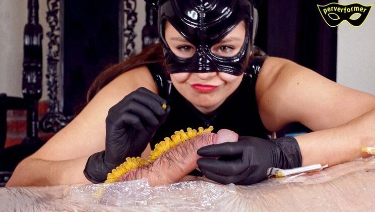 Extreme Needle Play on Slave Cock - Femdom CBT Torture