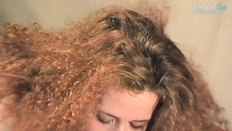 Retro MILF with Big Natural Tits Gives Rough Blowjob and Takes Cum in Mouth