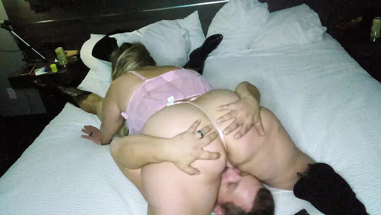 Hotel Room Fun with Jack Iron and Hot Wife - Blowjob & Pussy Eating