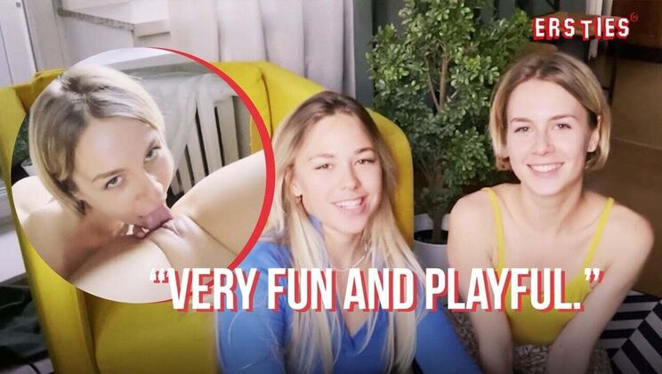 Blonde German Lesbians Alecia & Selvaggia Reunite for Hot Pussy Eating Playtime