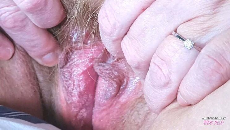 Hot BBW Wife Aunt Jane Plays With Her Hairy Pussy - Homemade MILF Cheating Action