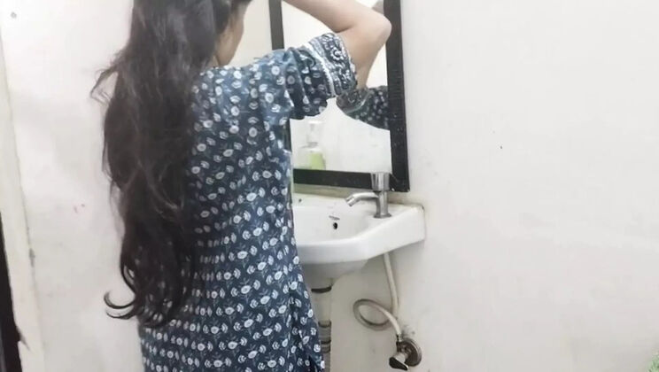 Step Sister Fucked Hard in Bathroom - Rough Desi Sex with Kajolbabs