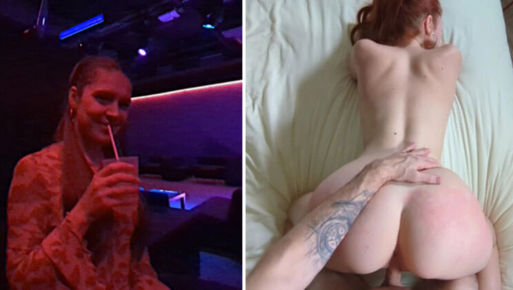 Redhead Italian Teen Twerking on Big Cock - Hardcore POV Doggystyle Fuck & Cum in Mouth