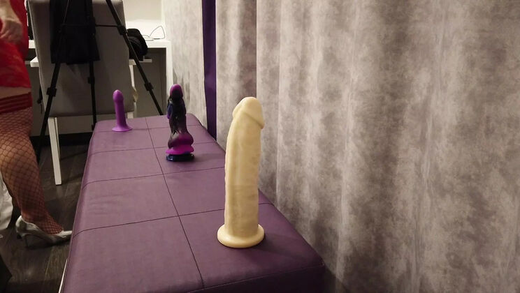 Hot French Amateur Mariaespino Rides Huge Dildo in Lyon Hotel Room - Solo Masturbation Orgasm