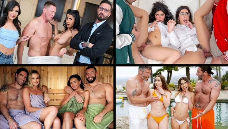 Hot Swappz Compilation with Riley Star & Jane Wilde - Blowjob, Doggy & Rough Sex in 4K