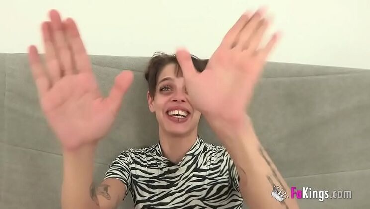 Iris Teen Takes Her First Huge Cock - Amateur Blowjob with Big Dick