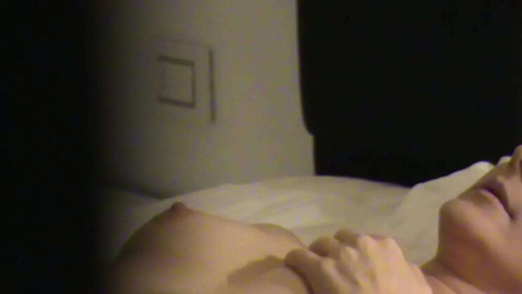 Blonde Amateur Emily Candys Caught Masturbating Behind Curtain - Hidden Camera Spy POV