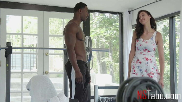 Skinny Stepsis Bella Rolland Gets Blacked By Stepbro - Tight Pussy Workout