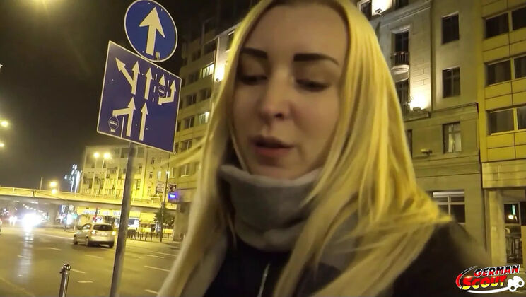 Hot German college girl Amaris gets picked up and rough fucked - Blonde teen takes big dick