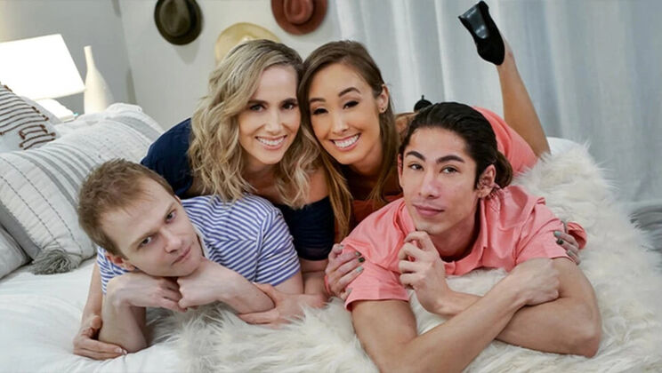 Stepmom Teaches Safe Sex - Hot Orgy with Christy Love & Lilly James