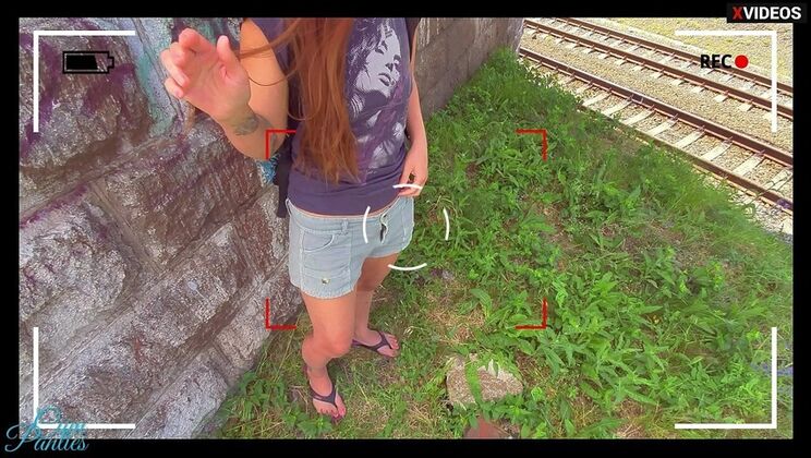 Real Panties MILF Begs Don't Stop & Takes Cum Inside in Public