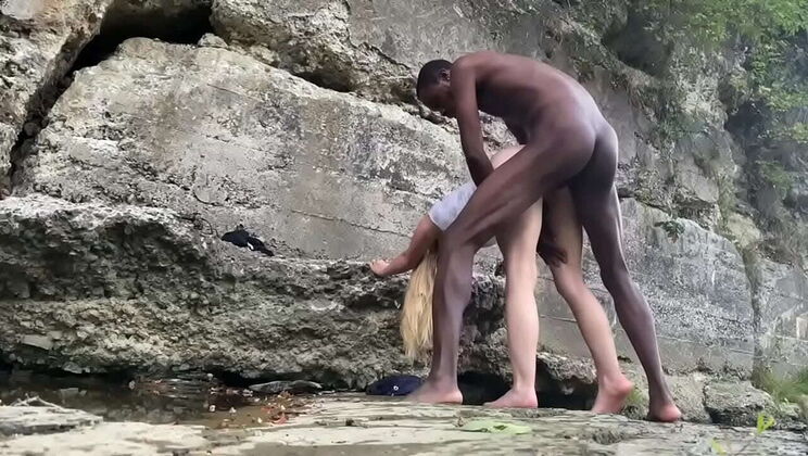 Big Black Dick Fucks White PAWG on Hiking Trail - Interracial Public Sex