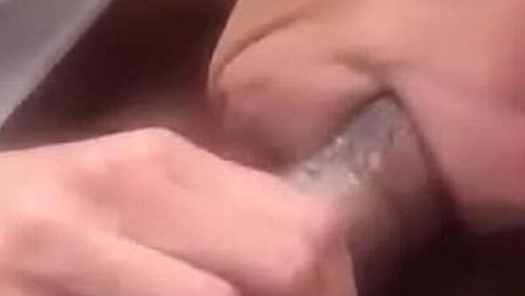 Blonde MILF Step Mom Deep Throats BBC in Car - Public Blowjob & Swallow