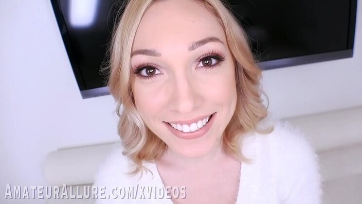 Lily Labeau & Peyton Coast Suck Hard Cock - Blonde Deepthroat & Cumshot