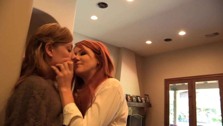 Hot Redhead MILF Lesbian Action
