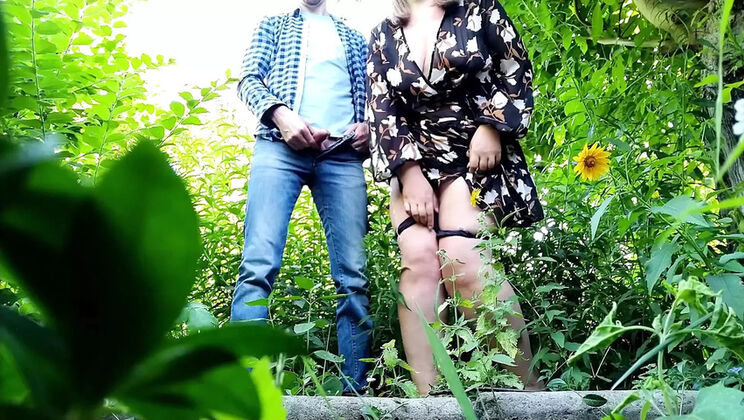 Horny MILF Step Mom Gets Fingered Hard Outdoor - Big Ass BBW Loves It