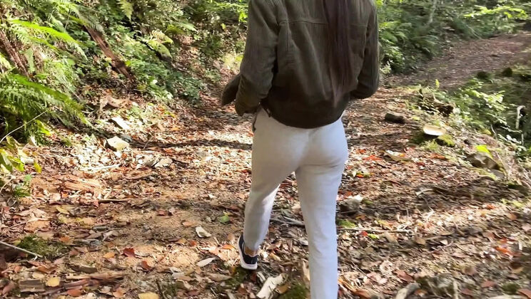 Skinny Teen Angelya G Gets Doggy Fuck Outdoors - Cum on Her Perfect Ass