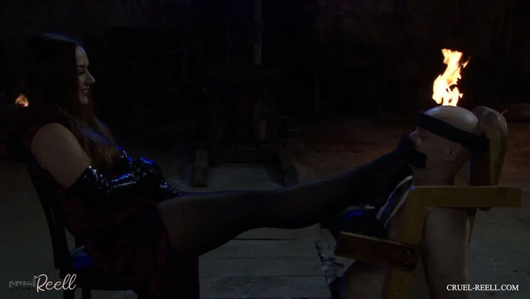 German Femdom Foot Worship - Nylon Slave Training & Breath Control in HD