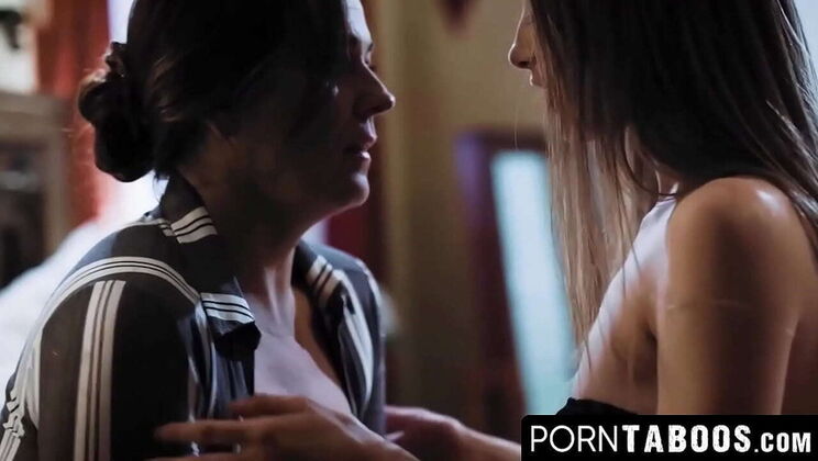 Busty MILF Elexis Monroe & Teen Daughter Threesome - Taboo Sex with John Strong