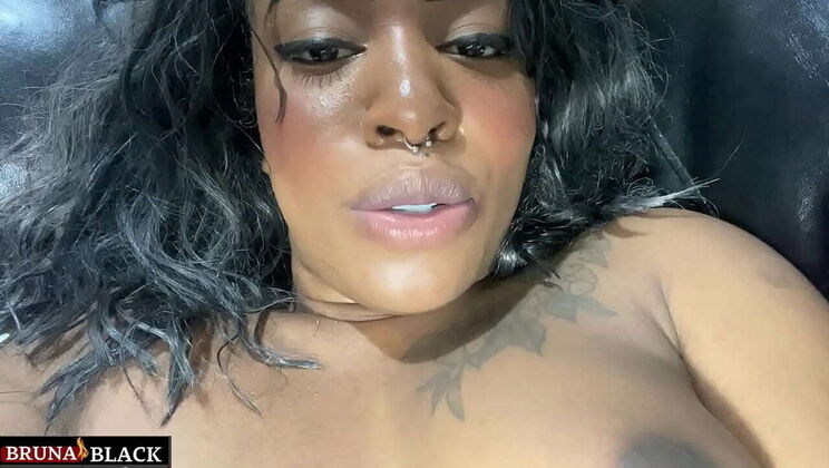 Bruna Black - Petite Latina Teen Plays With Her Fat Pussy Until She Squirts