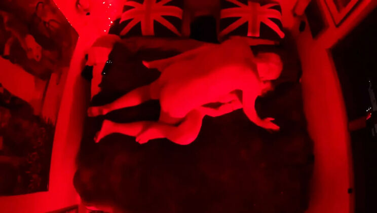 Hot Amateur Couple Fucking in Red - Blowjob & Missionary Sex