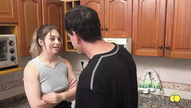 Frustrated Wife Pays the Tip with Her Body - Hot HD Action