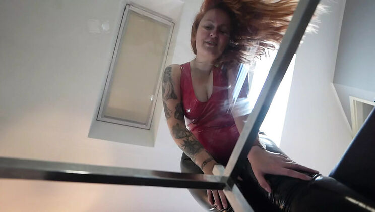 German Femdom Mistress Spits on Slave & Foot Worship - BDSM Submission & Dirty Talk