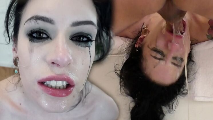 Anna De Ville Rough Facefuck & Deep Throat - Hardcore Gagging & Slapping